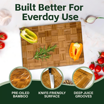 Aurra BioBoard™ – Eco-Friendly Bamboo Culinary Station