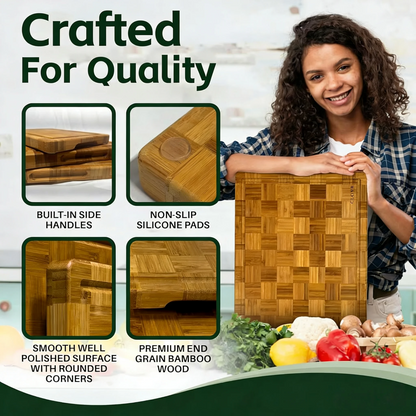 Aurra BioBoard™ – Eco-Friendly Bamboo Culinary Station